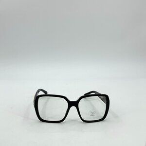 GW0232 Chanel Chanel black side logo square frame optical glasses with original